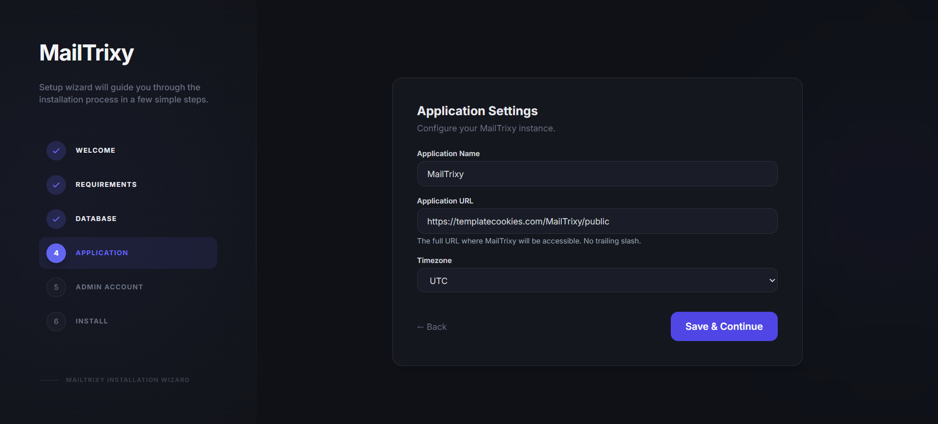 Application Settings